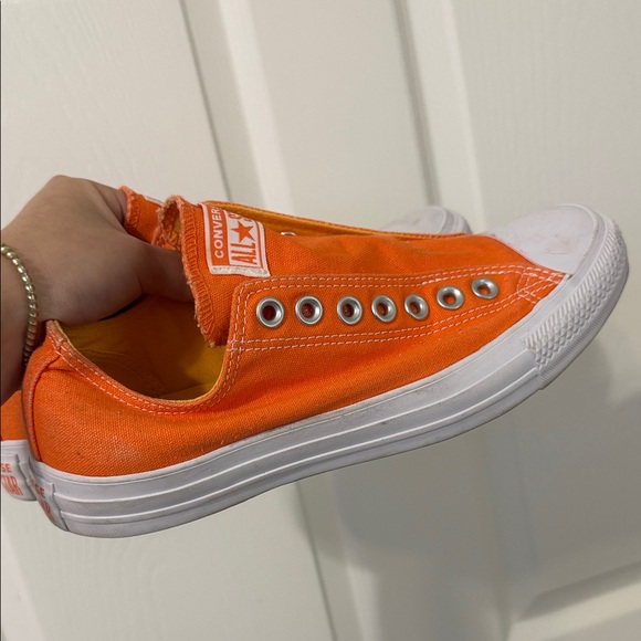 Converse Shoes - Converse Bright Orange Slip-On Sneakers